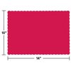 Hoffmaster 10" x 14" Scalloped Red Paper Placemats 1000 PK 310521
